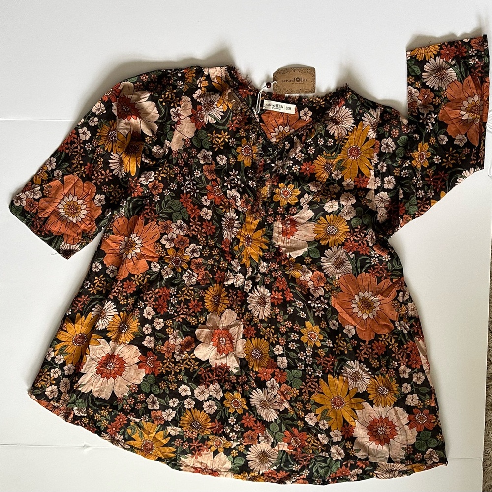 Natural Life Floral Tunic - size S/M